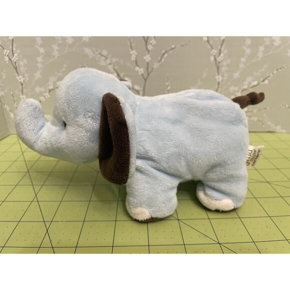 Carter's Child of Mine Light Blue and Brown Plush 8" Elephant Stuffed Animal Toy - Picture 6 of 14